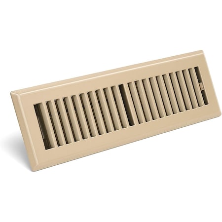 Sierra Grates 4 in. H X 10 in. W 2-Way 45 Degree Louvered, Steel, Brown Floor Register TWF410-BRN