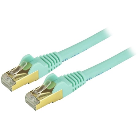 Startech.Com 9 ft CAT6a Ethernet Cable - STP Aqua C6ASPAT9AQ