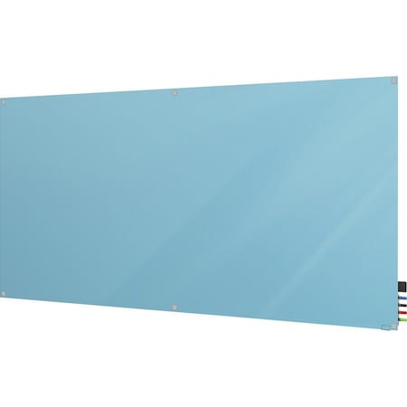 Ghent Magnetic Glass Board, 4x5 ft., Square, Blue, Glass, 48", 60", Blue HMYSM45BE