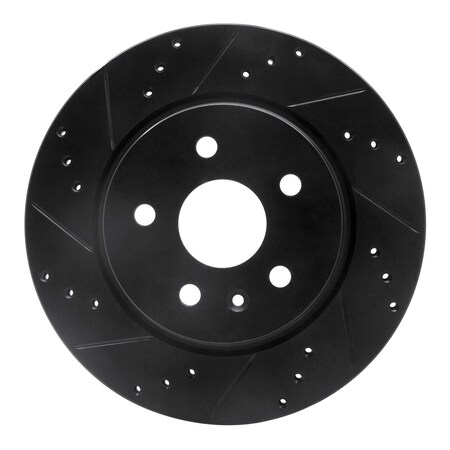 Dynamic Friction Co DFC Brake Rotor - Drilled and Slotted - Black 633-65024L