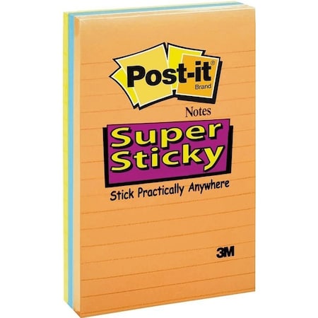 Post-It Super Sticky Note, Assorted Neon 4645-35SAN
