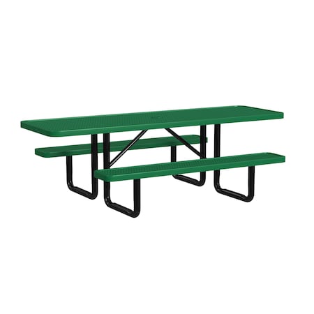 Leisure Craft Picninc Expanded Table, 8 Ft, Green T8XPP-ADA-GREEN