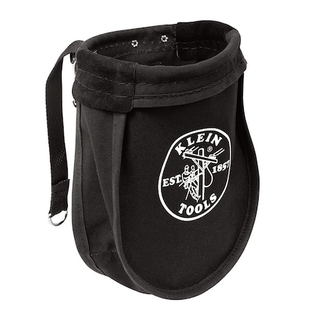 Klein Tools Tool Pouch, Tool Pouch, Black, Canvas, 1 Pockets 51A