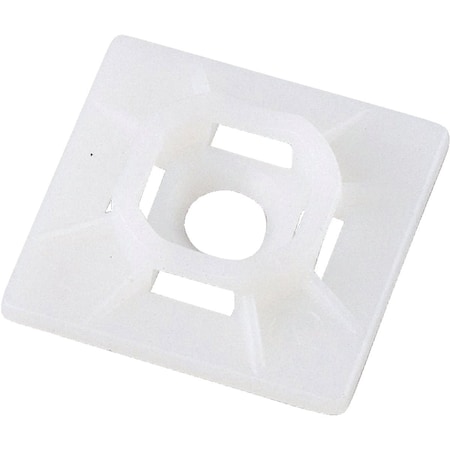Gardner Bender 0.10'' to 0.17'' Natural Color Nylon Adhesive Cable Tie Mounting Pad, 5PK 45-MB