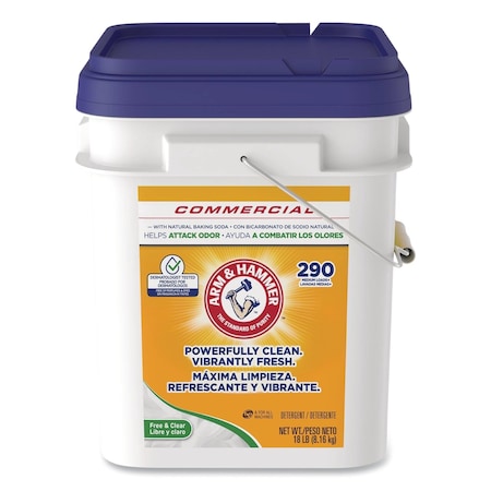 Arm & Hammer Free and Clear Powder Laundry Detergent, 18 lb Pail 33200-40002