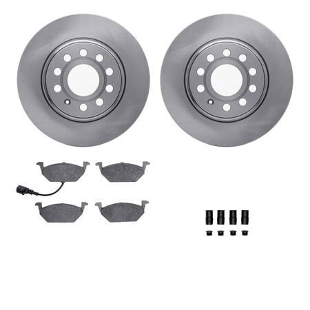 Dynamic Friction Co DFC Brake Rotor with 5000 Brake Pads and Hardware Kit 6512-74369