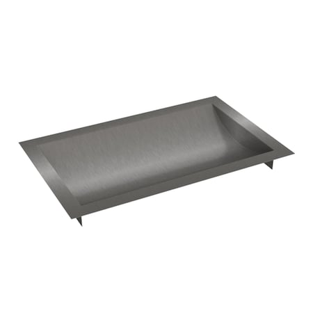 Brixwell 16in x 10in Deep High Standard Drop-In Deal Tray Brushed Stainless Steel CDT1610B
