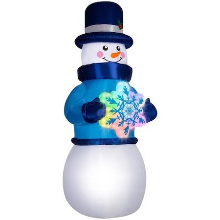 Gemmy Airblown LED Lightshow Rainbow Wave Snowman 12 ft. Inflatable 886024