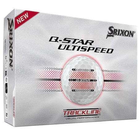 Srixon Q-Star Ultispeed TrackLine Golf Balls - White, 4PK 110969