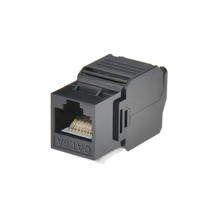 Monoprice Cat6A Rj 45 Toolless 180 D, Black 15663
