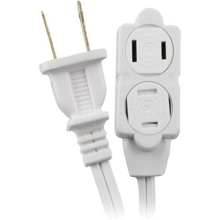 Ge Extension Cord, Indoor, 3 Outlets, White, 15 ft 51962