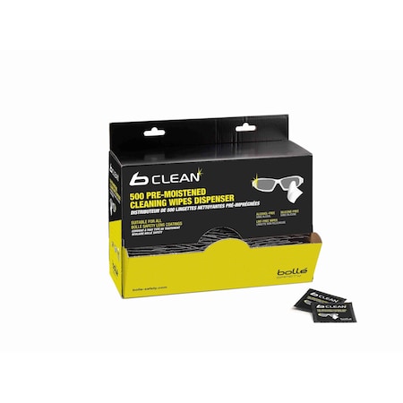 Bolle Safety Cleaning Wipes, B500 to 500 PACW500