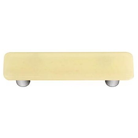 Palacedesigns Marzipan Striker Rectangle Glass Cabinet Pull - Aluminum Post PA615622
