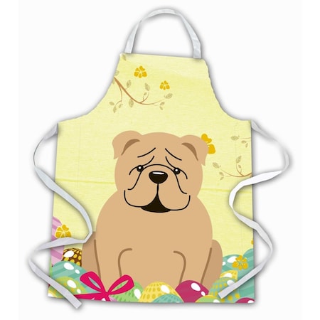 Carolines Treasures Easter Eggs English Bulldog Fawn Apron BB6124APRON