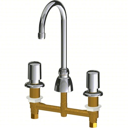 Chicago Faucet Handle-Operated Faucet, Deck, Manual, Metal 786-E3-765ABCP