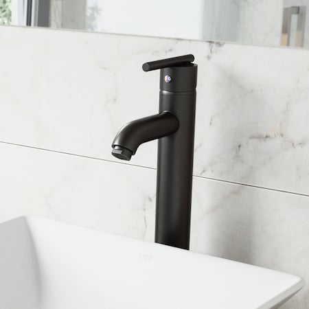 Vigo Seville Single Handle Single-Hole Bathroom Vessel Faucet in Matte Black VG03009MB