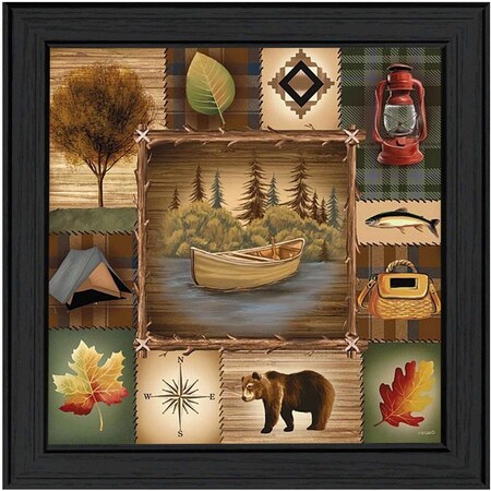 Homeroots At the Lake 2 Black Framed Print Wall Art 415968