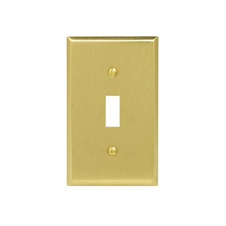 Leviton Switch Wallplate, Standard Size, Gang 1, Polished Brass 81001-PB
