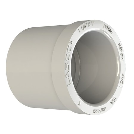 Lasco IPEX Reducing Bushing, 1-1/4 x 1 in, Spigot x Socket, White, SCH 40 Schedule, 150 psi Pressure 435652