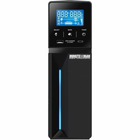 Minuteman Power Technologies 550VA/330W 120 VAC Line interactive UPS w/ 8 Outlets ETR550LG