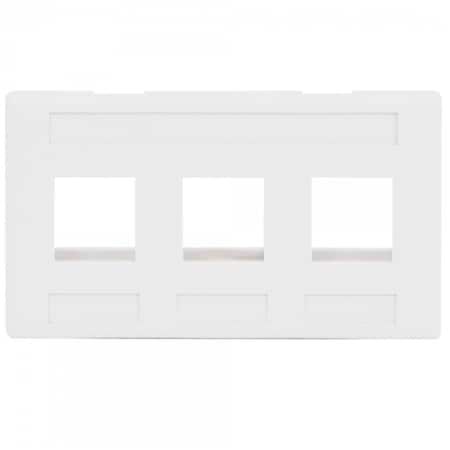 Icc -IC107FM3WH 3 Port Faceplate Furniture - White ICC-IC107FM3WH