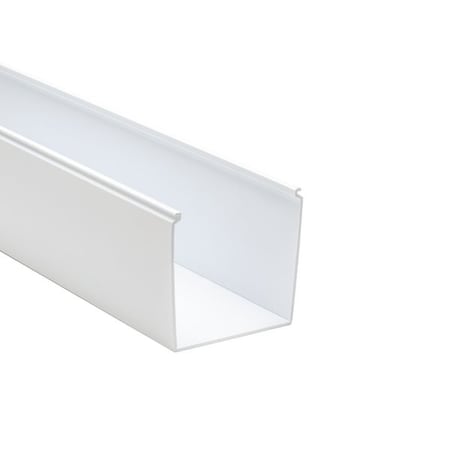 Hellerman Tyton Solid Wall Wiring Duct, 4 x 4", 6 ft Sections, Non-Adhesive, PVC, White, 60ft/ctn, 60PK 181-44015