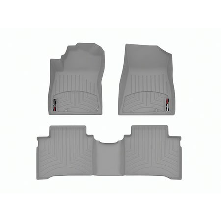 Weathertech Grey, Front and Rear Floorliners 461776-1-2