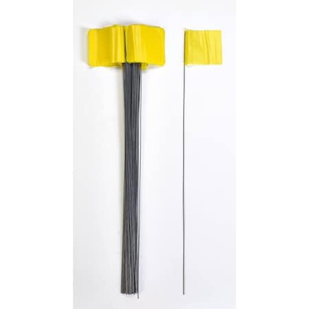 Mutual Industries Wire Marking Flags YELLOW 30in, 1000PK 15901-41-30