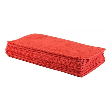 M&B Absorbents Microfiber Towel, Red, 14 in.x14 in., 200PK MF-1414-R