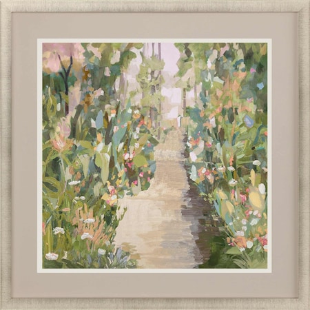 Homeroots Garden Delight Lane Gold Framed Print Wall Art 525866