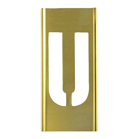 C.H. Hanson Stencil Sort-6" Brass Gothic U, Letter, Gothic Font, Brass, 1 Pieces 10016U