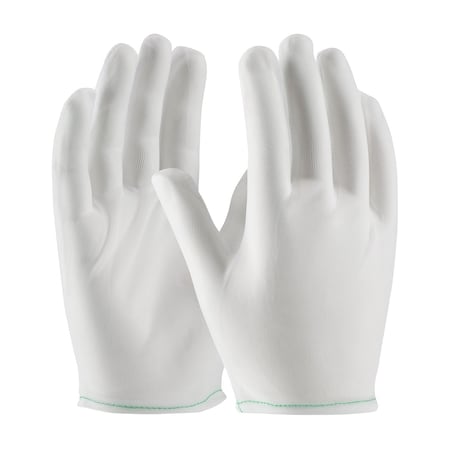 Cleanteam 40 Denier Tricot Inspection Glove with Rolled Hem Cuff, Men's, 12PK 98-740/M