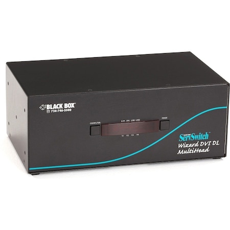 Black Box BLACK BOX Servswitch Wizard Dual-Link Dvi Quad-Hea KV2404A