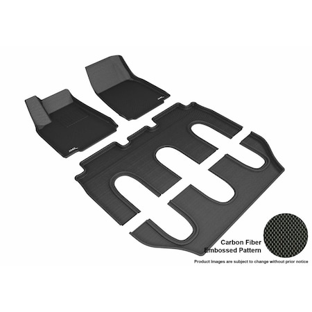 3D Maxpider Kagu R1 R2 R3 Floor Mat for 2016-2017 Tesla Model X, Black L1TL00201509