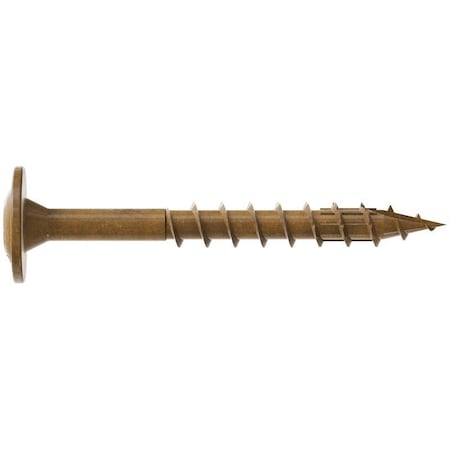 Simpson Strong-Tie Construction Screw, No 8 Thread, 1-1/2 in L, Serrated Thread, Wafer Head, 300 CBT08112R300