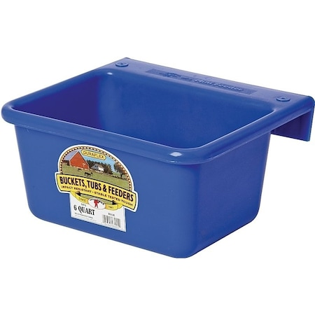 Little Giant Hook Over Feeder, 6 qt Volume, DuraFlex Plastic, Blue MF6BLUE