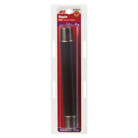 Smith-Cooper S8344NI004060CS 0.5 x 6 in. Stainless Nipple 4216123