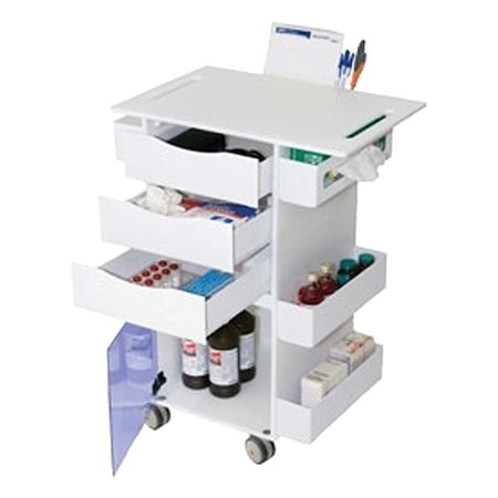 Marketlab Medical Procedure Cart, Polymer, 33 in H 11922