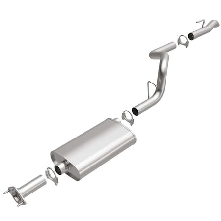 Bre Exhaust Exhaust System, Aluminized Steel; With Muffler; 2-1/4 Inch Pipe Diameter; Single Exhaust 106-0003