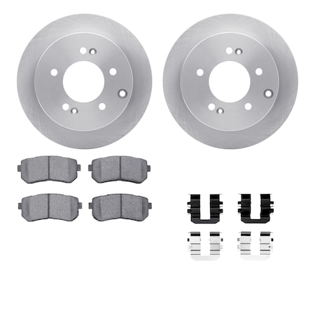 Dynamic Friction Co DFC Brake Rotor with 5000 Brake Pads and Hardware Kit 6512-21090