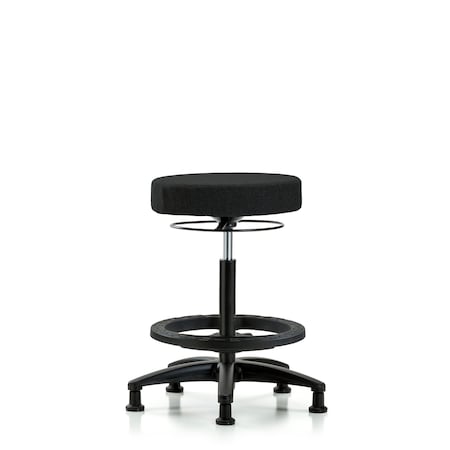 Blue Ridge Ergonomics Bench Stool, Hi, Fabric, BF, Glides, Blk BR-FHBSO-RG-BF-RG-F42