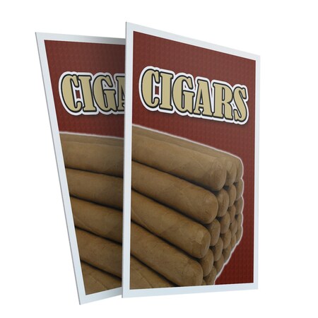 Signmission Cigars, Plastic Signs Only 24 Inch x 36 Inch, Corrugated Plastic, 2PK CSB-2436-2PACK-Cigars