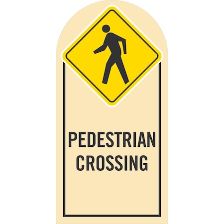 Lyle (Symbol) Pedestrian Crossing, 24x48, Non-Reflective, White G-14381-NC_24x48