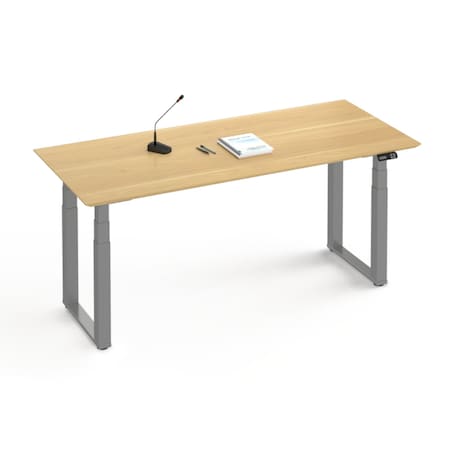 4Dock 72in W x 32in D Particleboard Tabletop Gray Frame Electric Standing Desk w/ Four-Motor and 3-Stage ET223Q-MAX