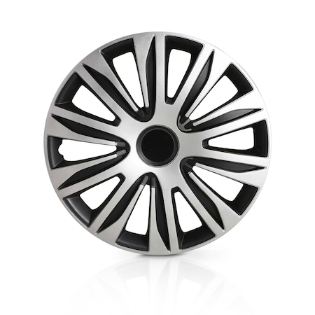 Altertrim 16 in Univ Hubcaps, Snap-On, (Slvr & Blk Lacq), 4PK CHB-5083-DP-16