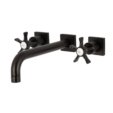 Kingston Brass Two-Handle Wall Mount Tub Faucet, Oil Rubbed Bronze KS6025NX