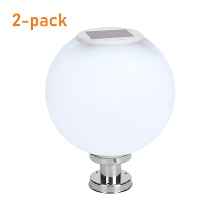 Techko Solar Sphere Pillar Light with Remote , 2PK SHL-910-1 (2-pack)