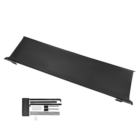 Vevor 1" to 13' Awning Fabric Replacement Black Slide Topper Awning for RVs A6