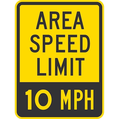 Lyle Area Speed Limit 10 MPH, 24x30, Engineer Grade, Yellow G-13982-EG_24x30