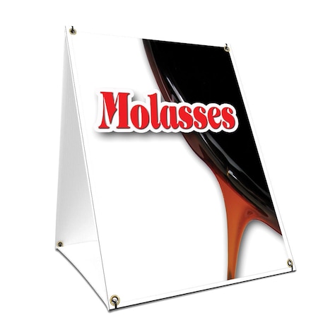 Signmission Molasses, 24 Inch x 18 Inch A-frame Yard Sign, Plastic Sign SBC-1824-Molasses